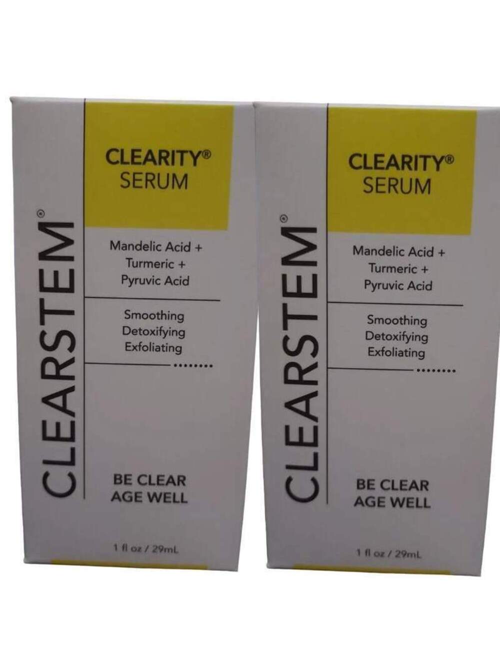 CLEARSTEM Clearity Serum Mandelic Acid Turmeric Pyruvic Acid 1 fl oz 2 Pack